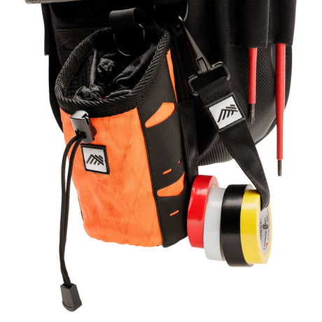 Close up of the Diamondback Niko X pouch showing multiple driver slots, and removable tape loop.