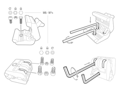 Piher UNIVERSAL HOLDER 1/4"-3/8"-5/8" for Laser & Cameras