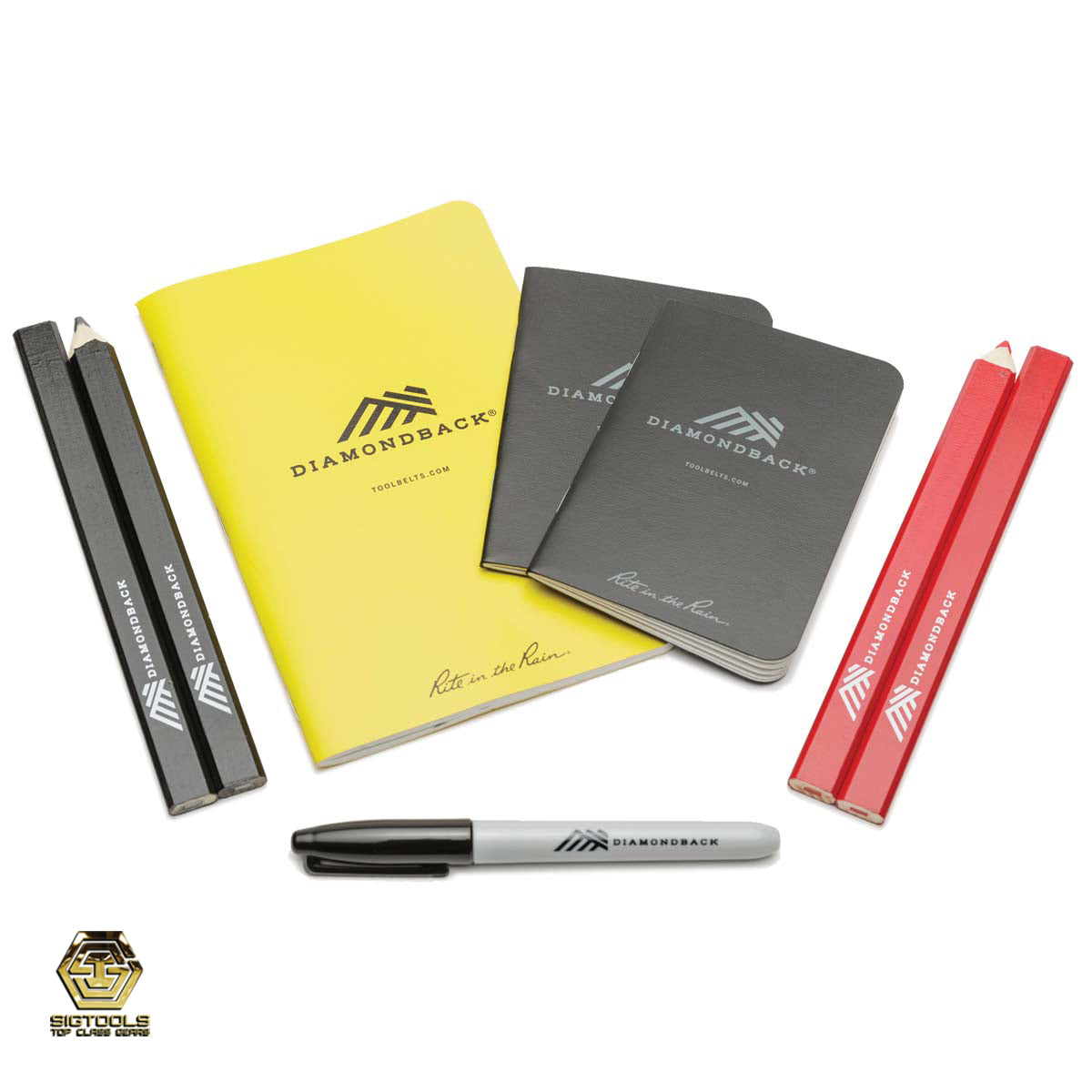 "Diamondback DB Scribe Pak - Marking, Writing, and Note-Taking Essentials Bundle". 