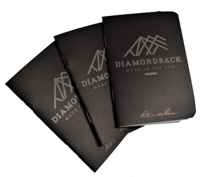 Bloc de notas impermeable Diamondback DB x Rite in the Rain, paquete de 3, color negro
