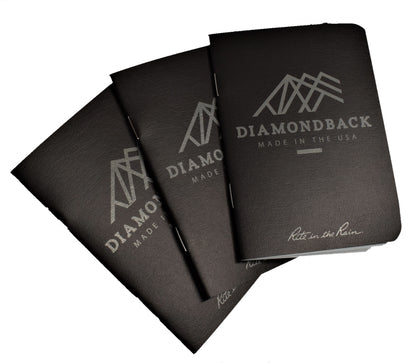 Bloc de notas impermeable Diamondback DB x Rite in the Rain, paquete de 3, color negro