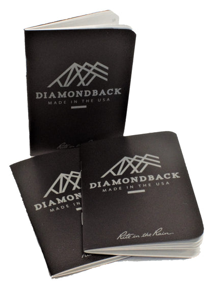 Bloc de notas impermeable Diamondback DB x Rite in the Rain, paquete de 3, color negro